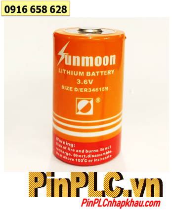 Pin ER34615M _Pin Sunmoon ER34615M; Pin nuôi nguồn Sunmoon ER34615M lithium 3.6v D 13500mAh 